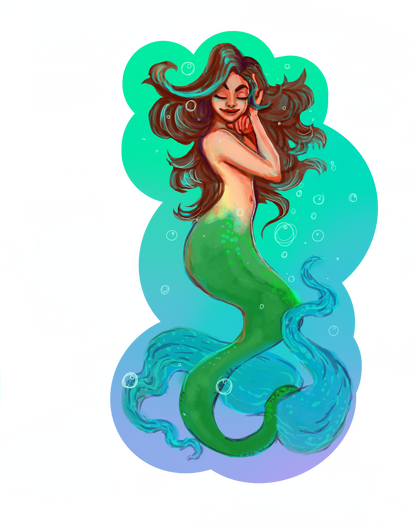 JellyTail Mermaid Sm/ Med/ Large Poster