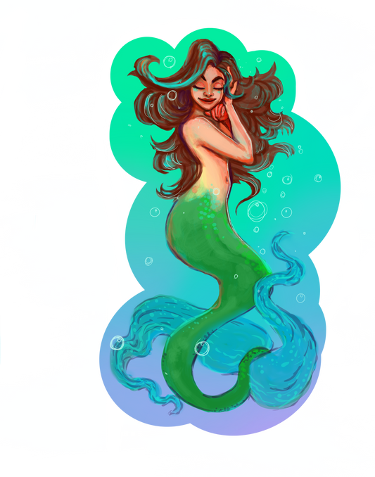 JellyTail Mermaid Sm/ Med/ Large Poster