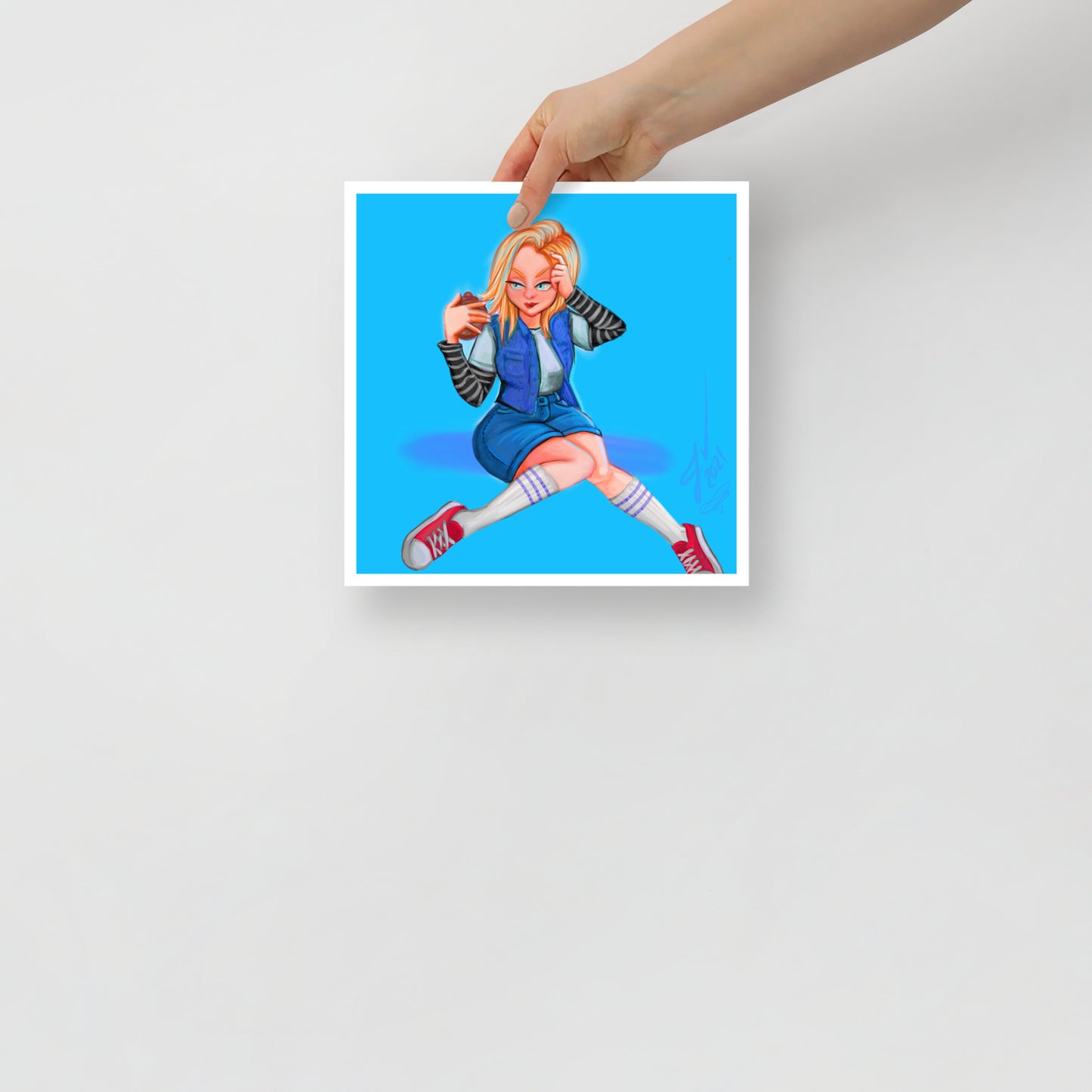 Casual Android 18 medium/large Poster