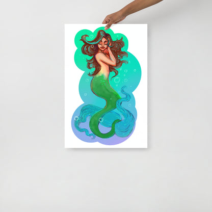 JellyTail Mermaid Sm/ Med/ Large Poster