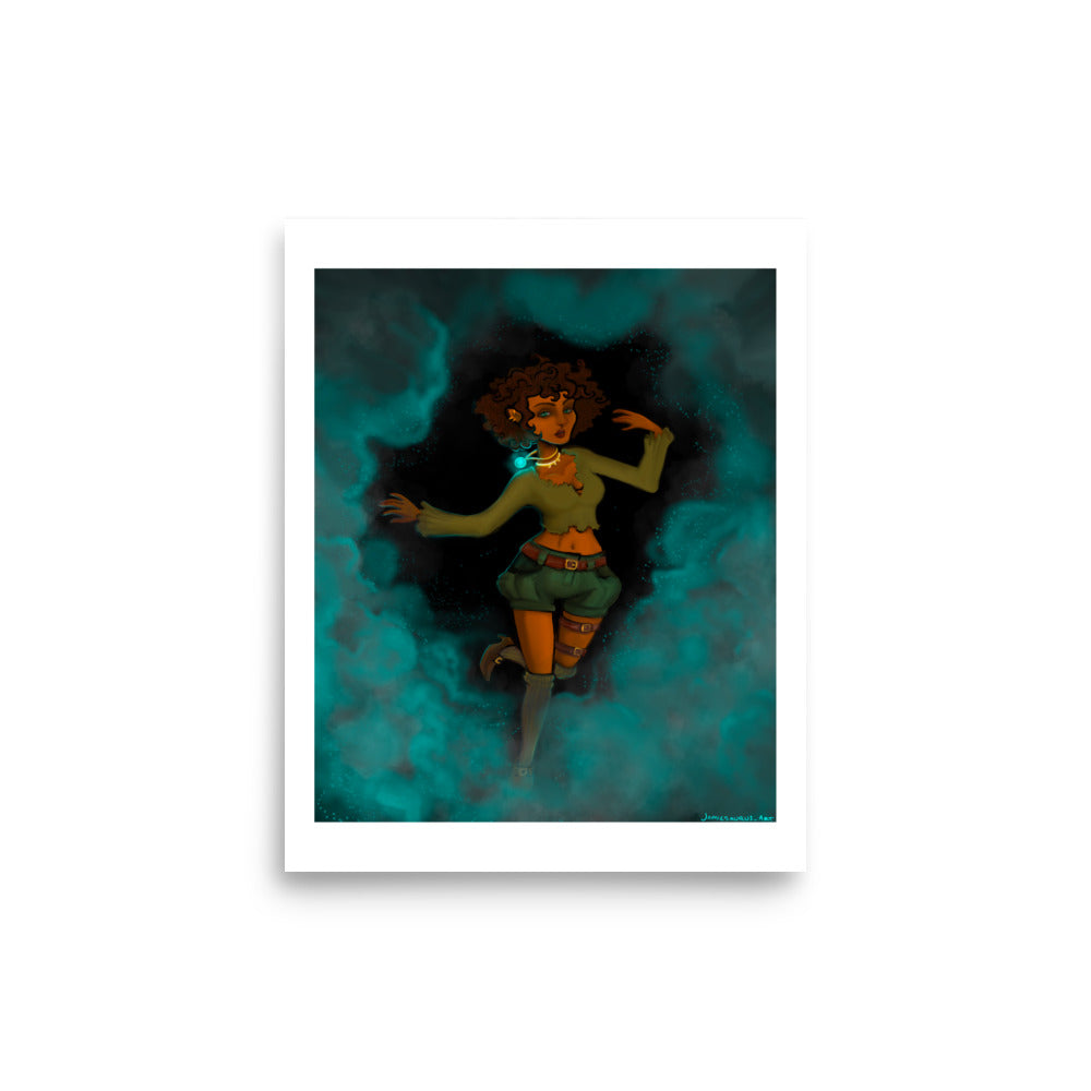 Magic Amulet Girl Small Poster