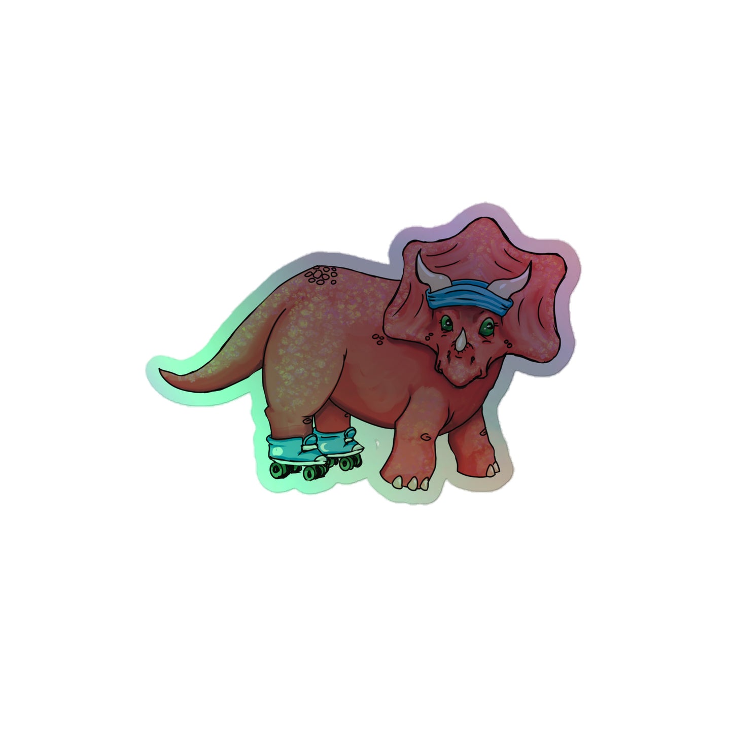 Holographic Tricerask8r Sk8ParkDino