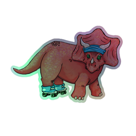 Holographic Tricerask8r Sk8ParkDino